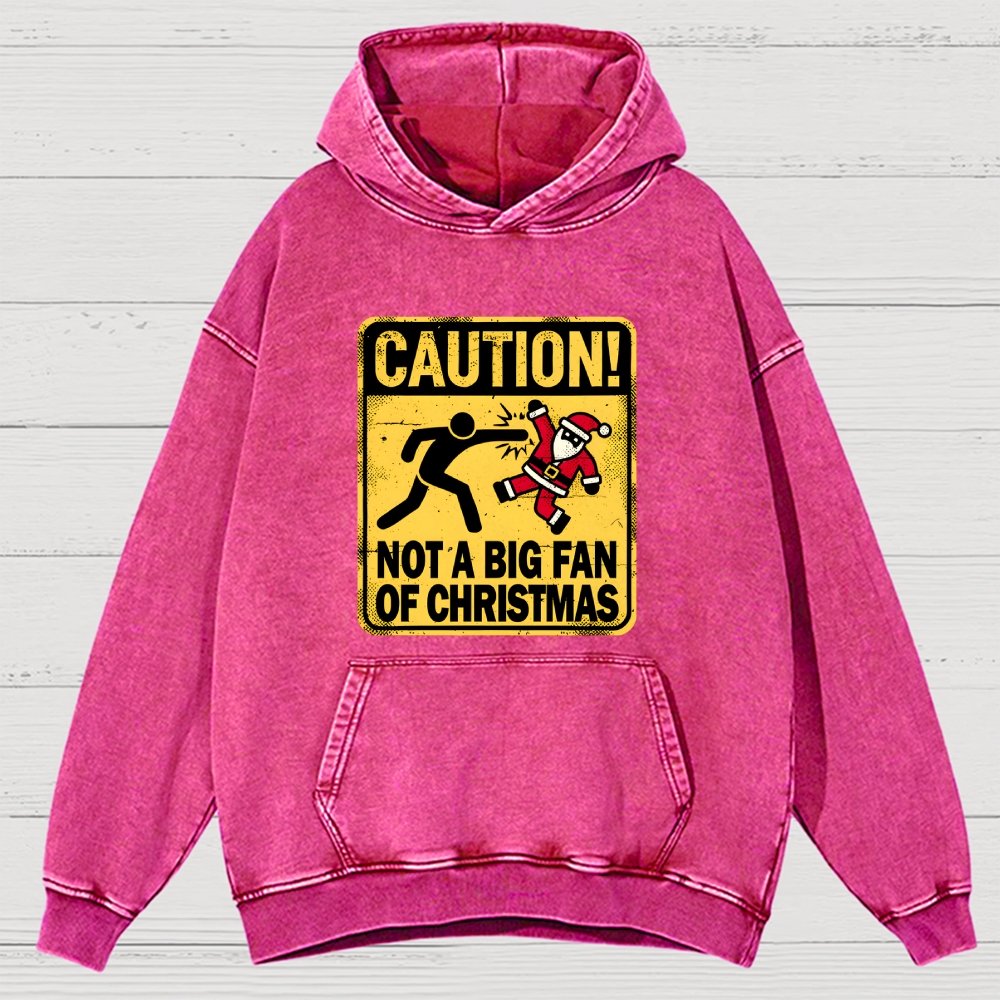 Christmas Caution Vintage Distressed Hoodie