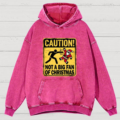 Christmas Caution Vintage Distressed Hoodie
