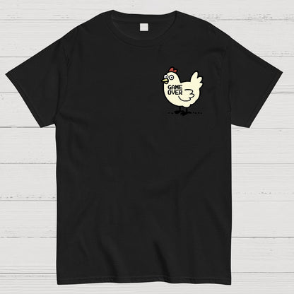 Chicken Game Don't Look At The Chicken Front And Back Printing Geek T-Shirt