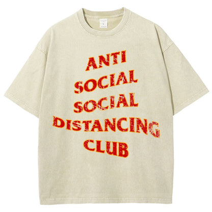 Social Distancing Club Vintage Distressed T-shirt