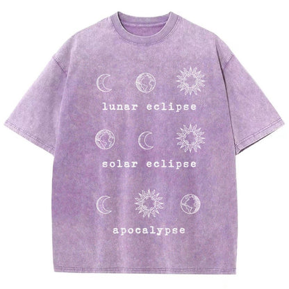 Lunar Eclipse Solar Eclipse Apocalypse Vintage Distressed T-shirt