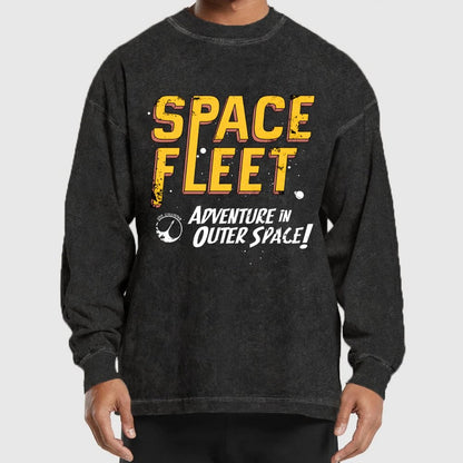 Space Fleet Washed Long Sleeve Tee