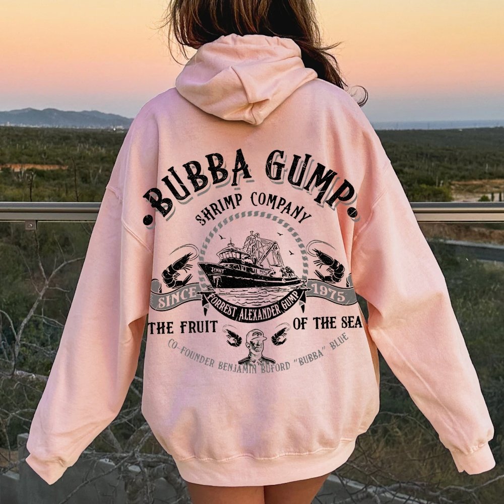 The Fruit Of The Sea Printed Back Unisex Cotton Hoodie