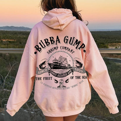 The Fruit Of The Sea Printed Back Unisex Cotton Hoodie