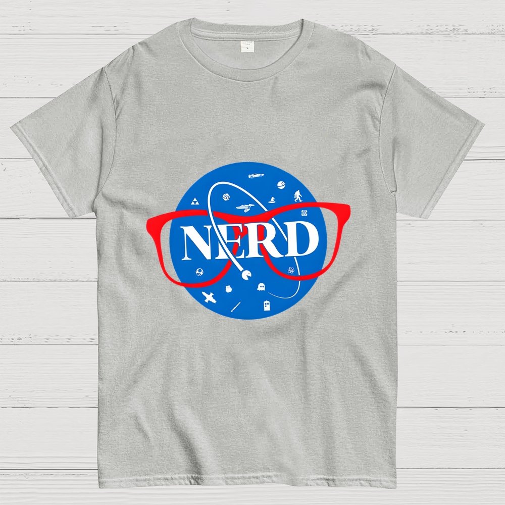 Nerdy Space Patch Geek T-Shirt