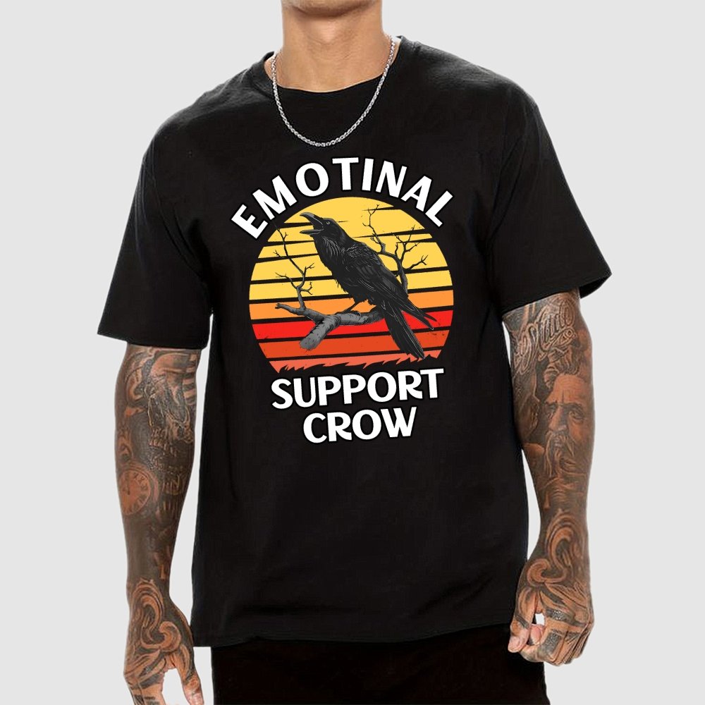 Emotional Support Crow Unisex Geek T-Shirt