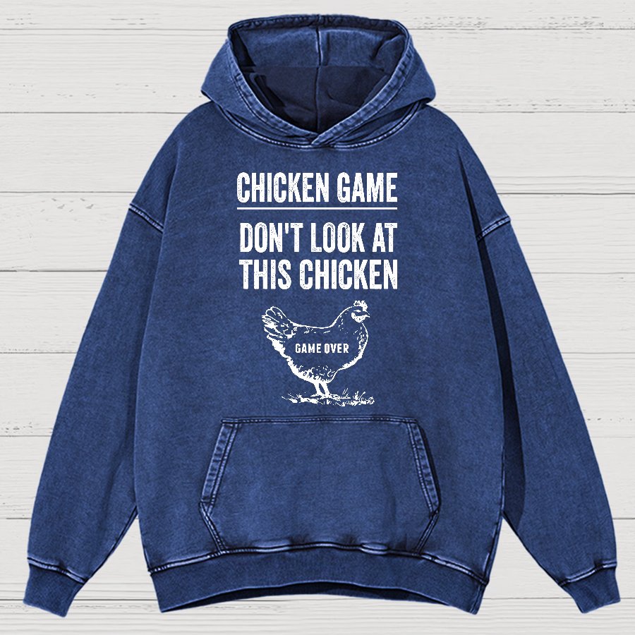 Chicken Game Vintage Distressed Hoodie