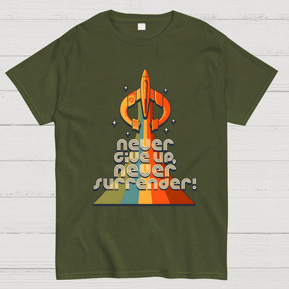 Retro Quest Never give up never surrender! Geek T-Shirt