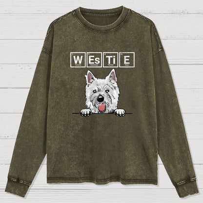Periodic Table of Dogs  Dog Lover  Funny Science Washed Long Sleeve Tee