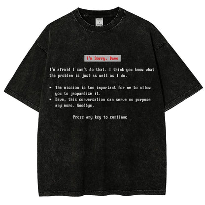 Blue Screen of AI Vintage Distressed T-shirt