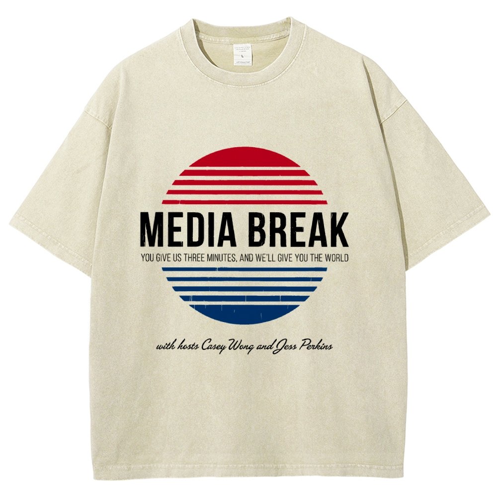 Media Break Vintage Distressed T-shirt