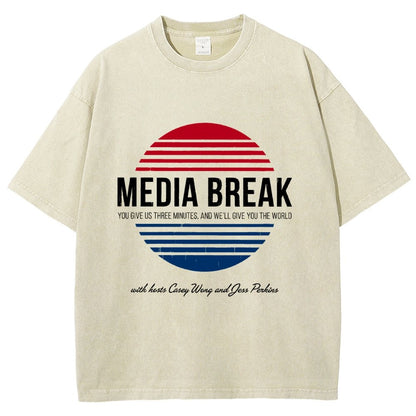 Media Break Vintage Distressed T-shirt