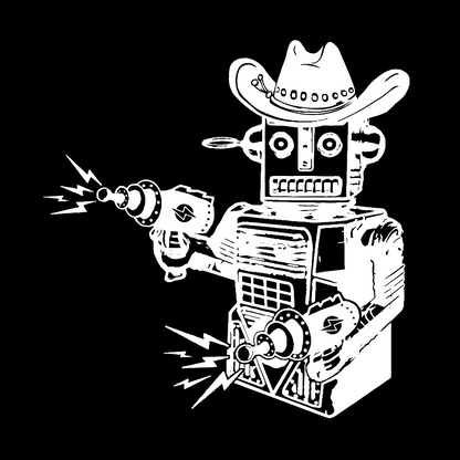 Vintage Cowboy Robot Geeky T-Shirt