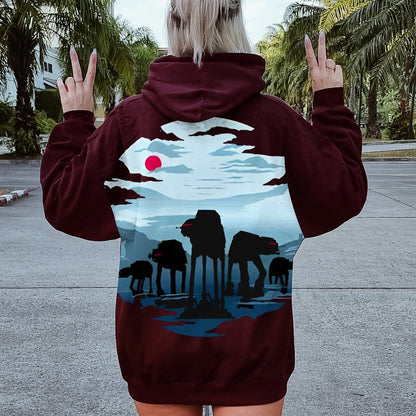 Assault Squad Printed Back Cotton Hoodie