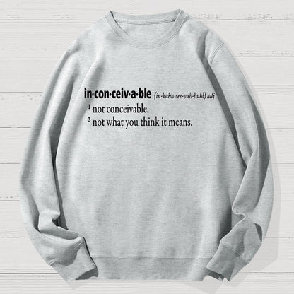 Unbelievable Definition Geek Cotton Sweatshirt