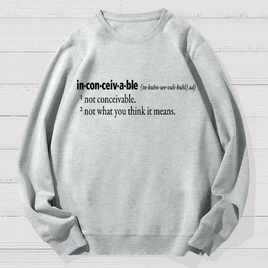Unbelievable Definition Geek Cotton Sweatshirt