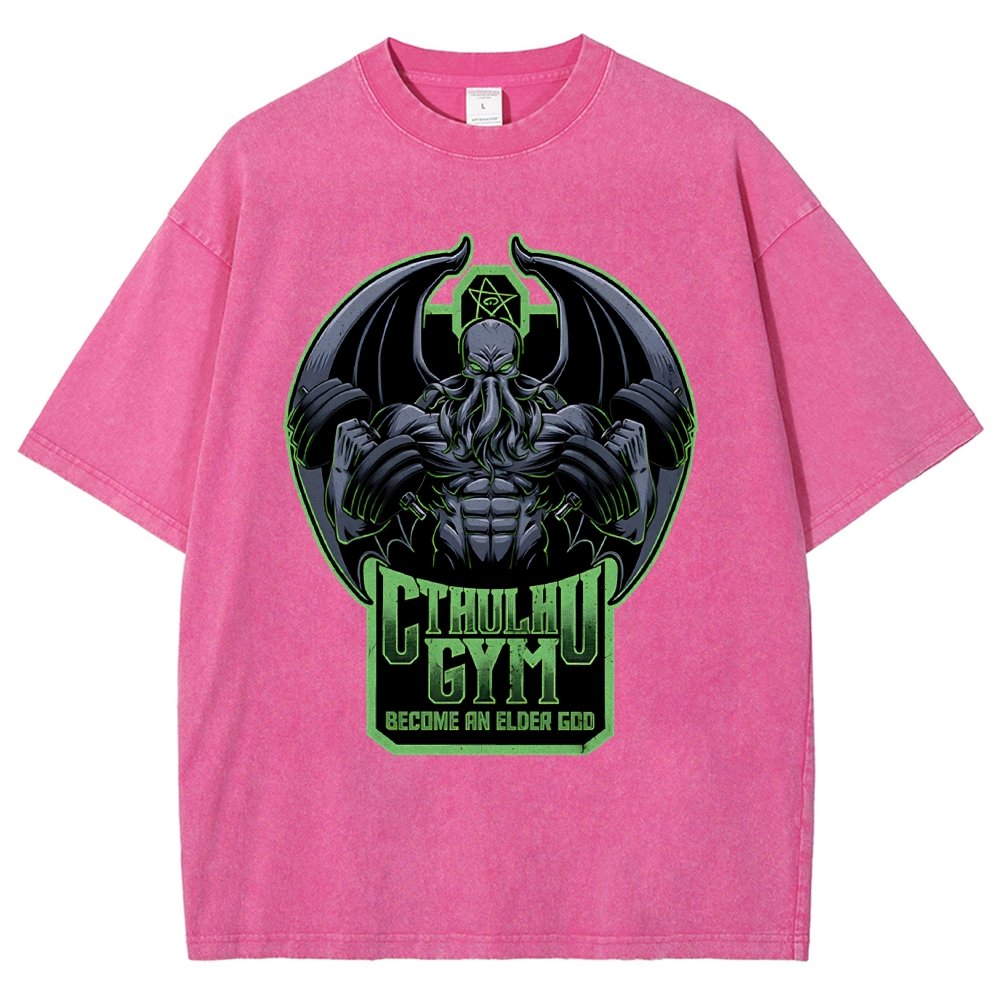 Cthulhu Gym Vintage Distressed T-shirt