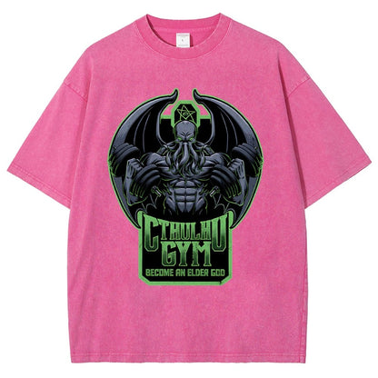 Cthulhu Gym Vintage Distressed T-shirt