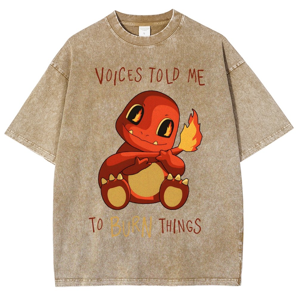 Game Voices Told me to Burn Things Vintage Distressed T-shirt