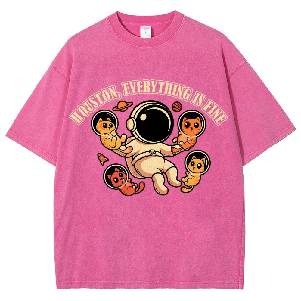 Houston Everything is Fine Vintage Distressed T-shirt