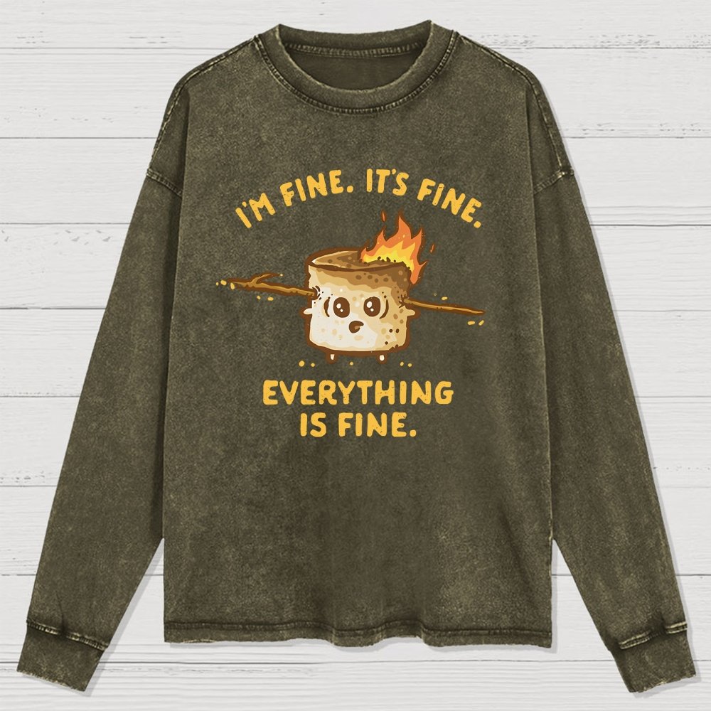 A Fine Camping Trip Washed Long Sleeve Tee