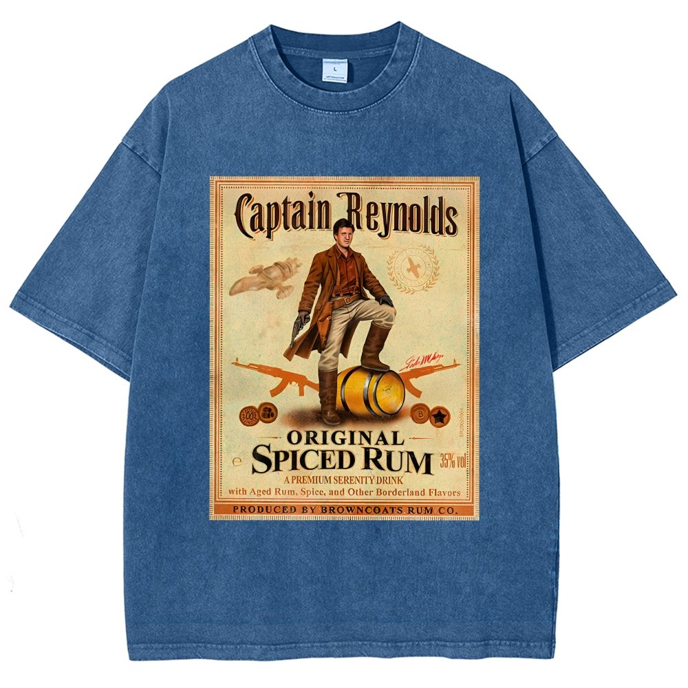 Captain Rogers Spiced Rum Vintage Distressed T-shirt