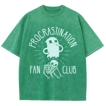Procrastination Fan Club Vintage Distressed T-shirt