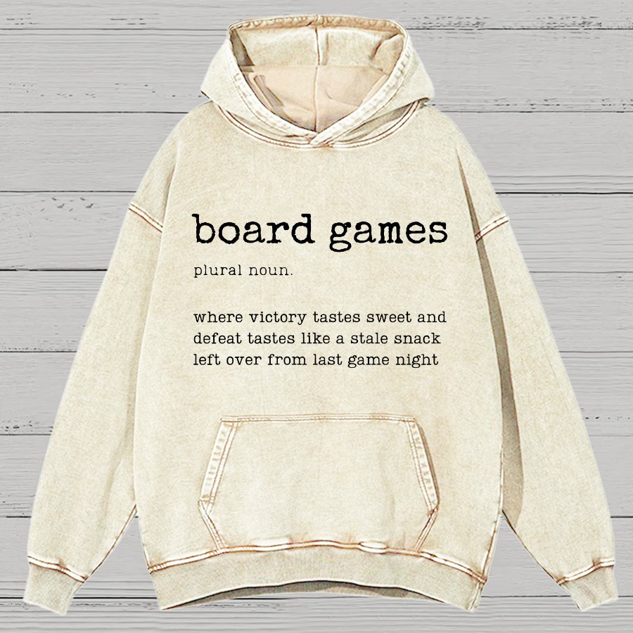 Board Games Definition Vintage Distressed Hoodie