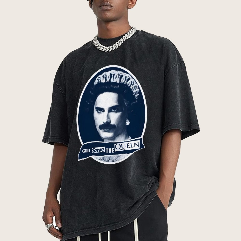 God Save The Queen Vintage Distressed T-shirt