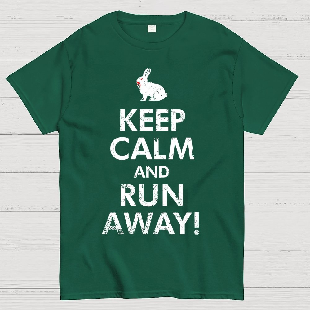 Keep Calm and Run Away! Unisex Geek T-Shirt