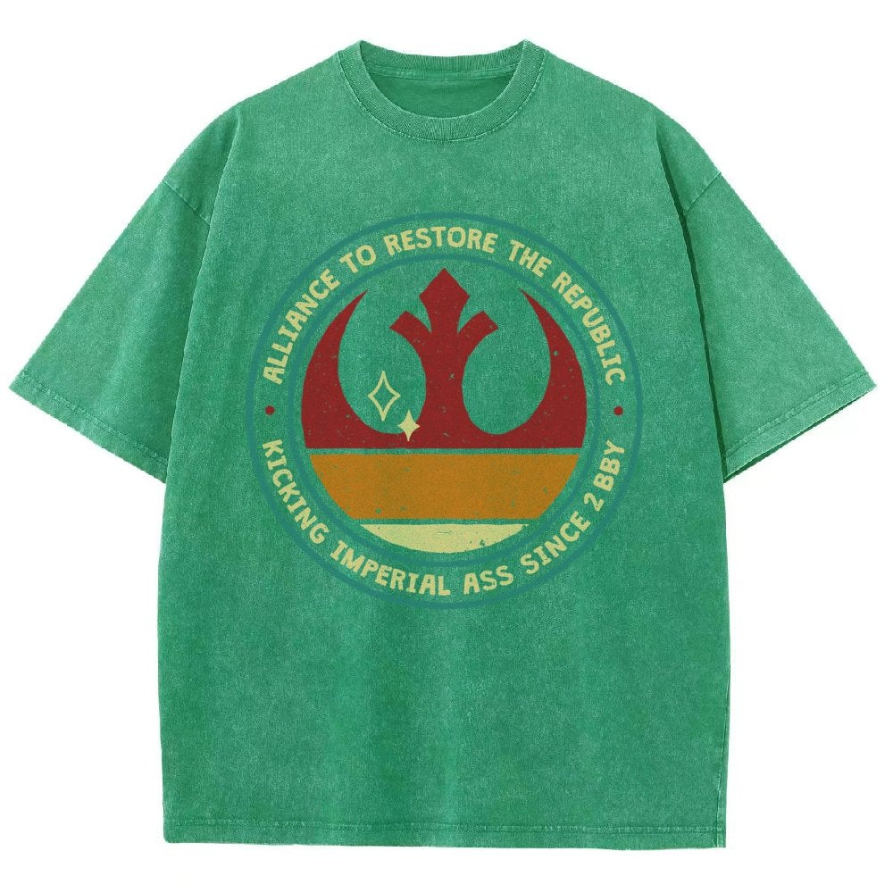 Kicking Galactic Ass Vintage Distressed T-shirt