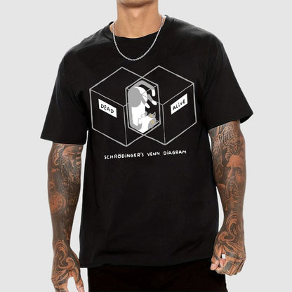 Schrodingers Venn Diagram Geek T-Shirt