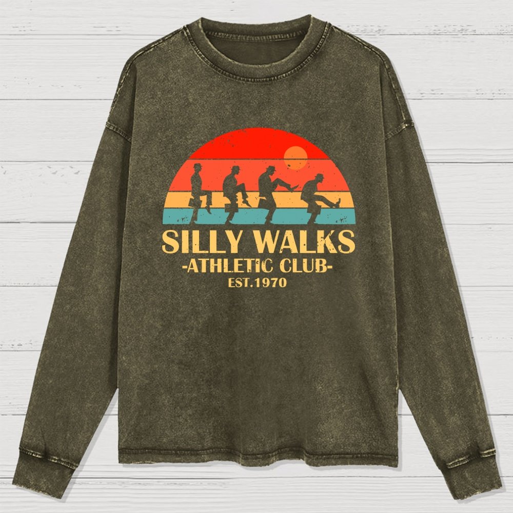 Silly Walks - Athletic Club Washed Long Sleeve Tee
