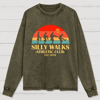 Silly Walks - Athletic Club Washed Long Sleeve Tee