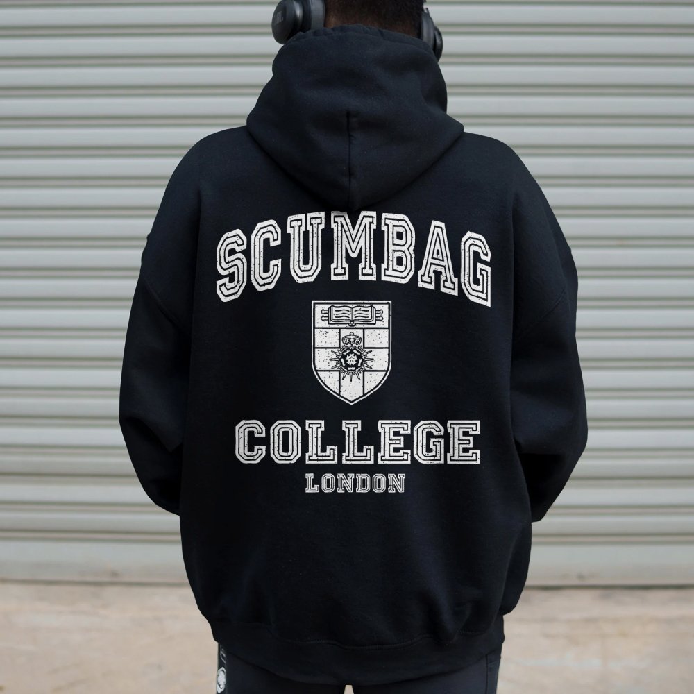 Scumbag College Unisex Printed Back Unisex Cotton Hoodie