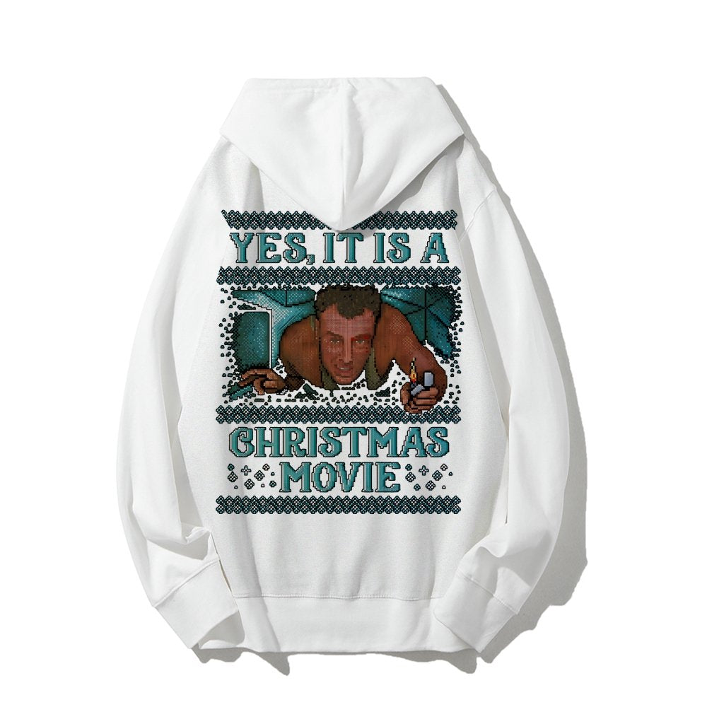 Gen-X Christmas Movie Printed Back Unisex Cotton Hoodie