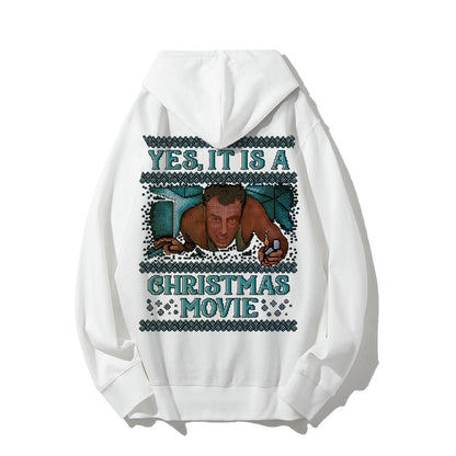 Gen-X Christmas Movie Printed Back Unisex Cotton Hoodie