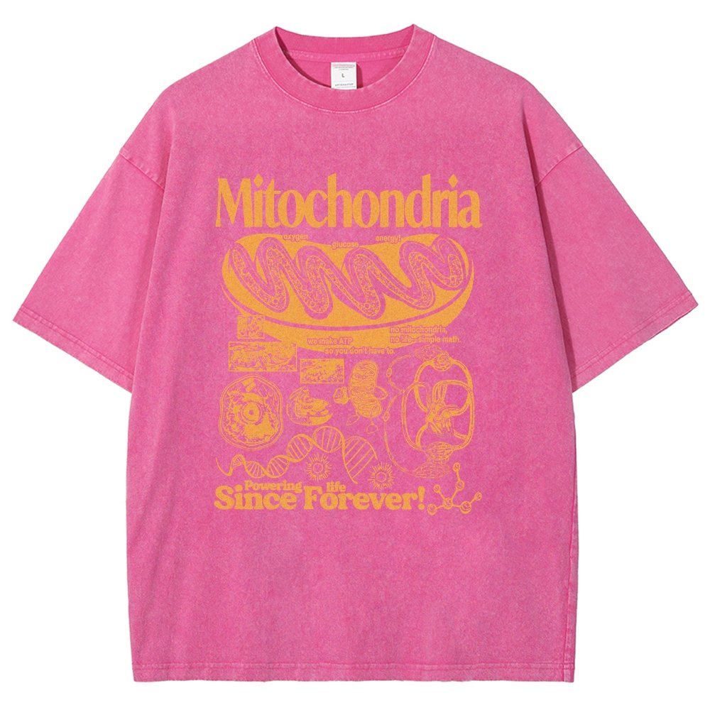 Mitochondria Vintage Science Vintage Distressed T-shirt
