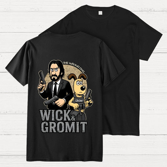 The Wrong Dog  Back Printing Geek T-Shirt