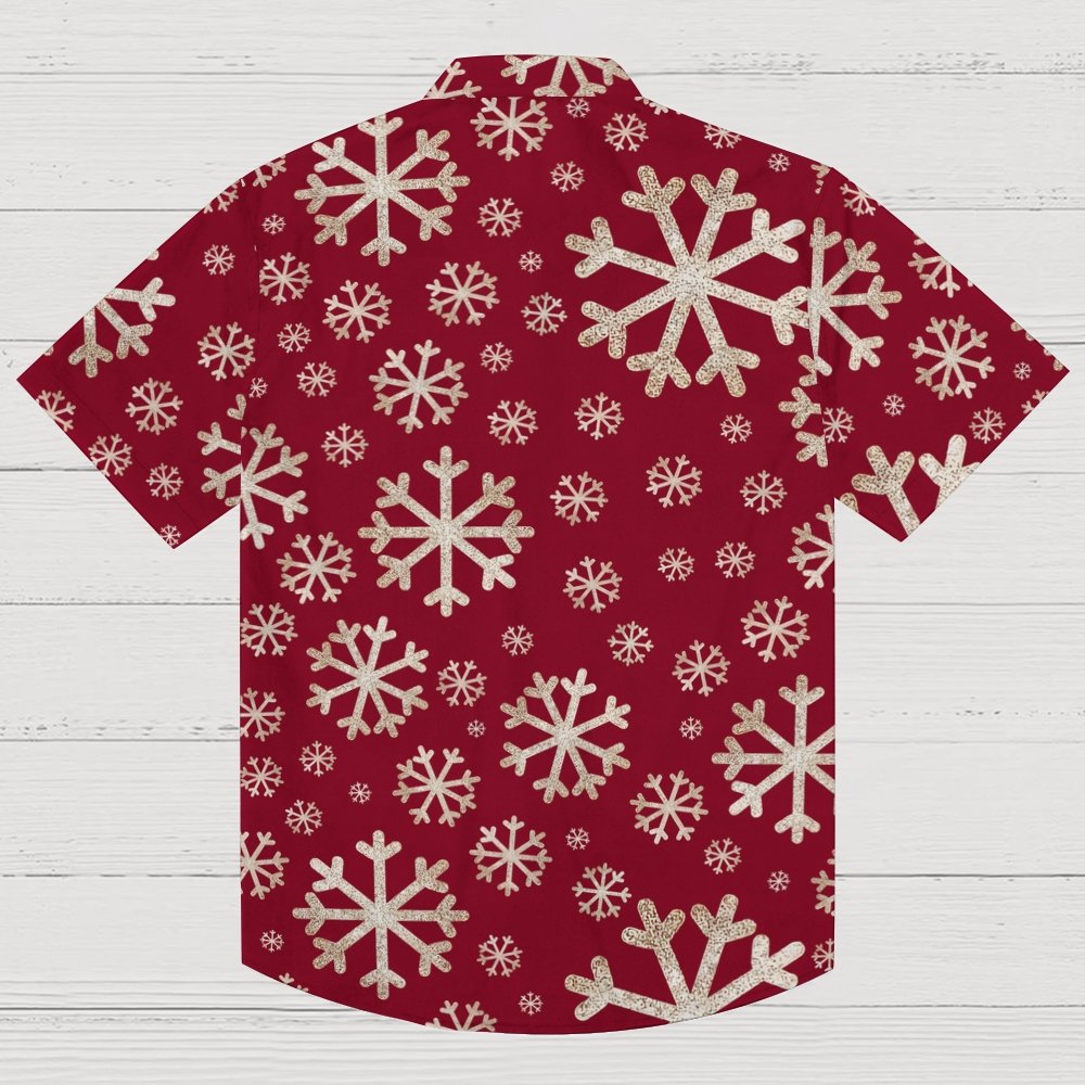 Christmas Snowflake Print Geeky Shirt