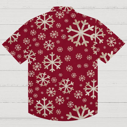 Christmas Snowflake Print Geeky Shirt