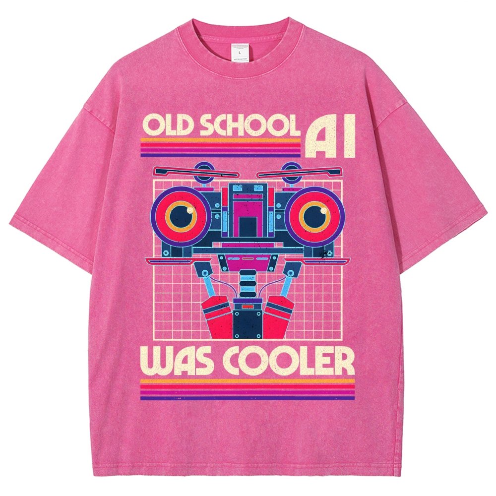 Old School AI Was Cooler Vintage Distressed T-shirt