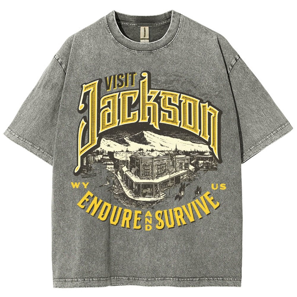 Visit Jackson Vintage Distressed T-shirt