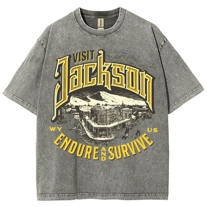 Visit Jackson Vintage Distressed T-shirt