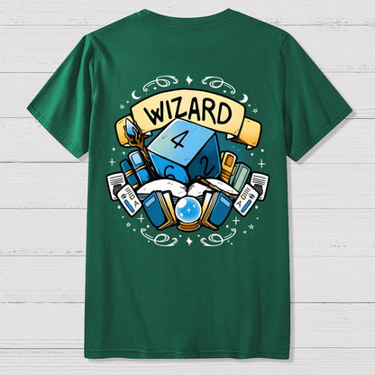 Wizard Dice Front And Back Printing Geek T-Shirt