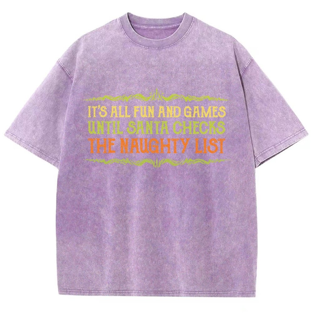 The Naughty List Vintage Distressed T-shirt