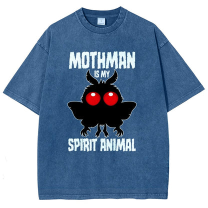 Mothman Is My Spirit Animal Dark Vintage Distressed T-shirt