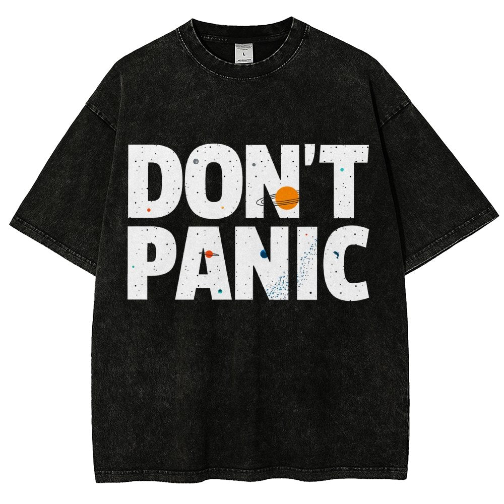 Don't Panic Vintage Distressed T-shirt