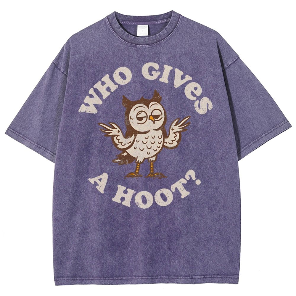 Who Gives a Hoot Vintage Distressed T-shirt