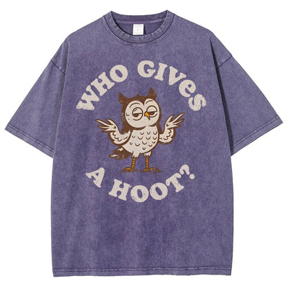 Who Gives a Hoot Vintage Distressed T-shirt